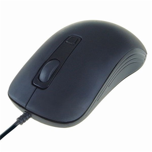 Computer Gear Wired Full Size 4 Button Optical Scroll Mouse Black