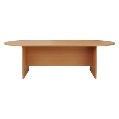 Jemini D-End Meeting Table 2400x1000x730mm Beech