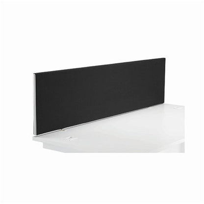 Jemini Straight Desk Mounted Screen 1600x25x400mm Black