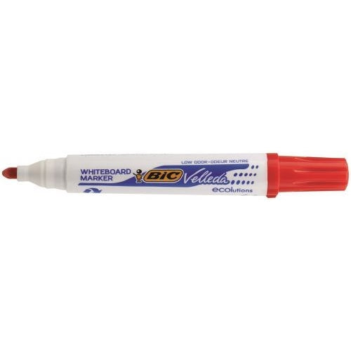 Bic Velleda 1701 Drywipe Marker Bullet Tip Red (Pack of 12)