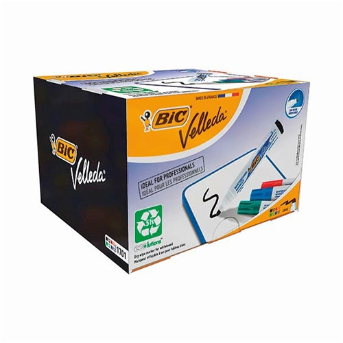 Bic Velleda 1701 Drywipe Marker Assorted (Pack of 48)