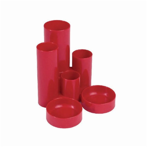 Q-Connect Desk Tidy Red (W130 x D130 x H105mm)