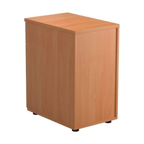 First 3 Drawer Desk High Pedestal 404x600x730mm Beech