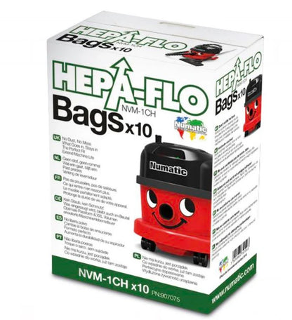 Genuine Henry Hoover Bags NVM-1CH HepaFlo Vacuum Dust Bags 10 Pack