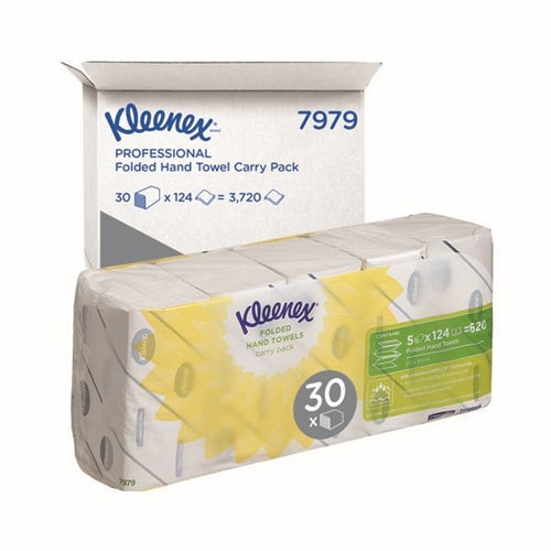 Kleenex 2-Ply Ultra Hand Towel 124 Sheets (Pack of 5)