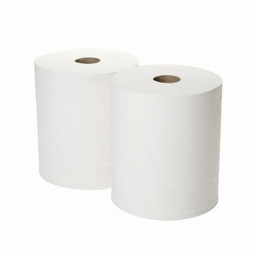 2Work Forecourt Roll 2-Ply 360Mx280mm White (Pack of 2)