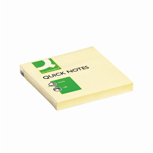 Q-Connect Quick Notes 76 x 76mm Yellow (Pack of 12)