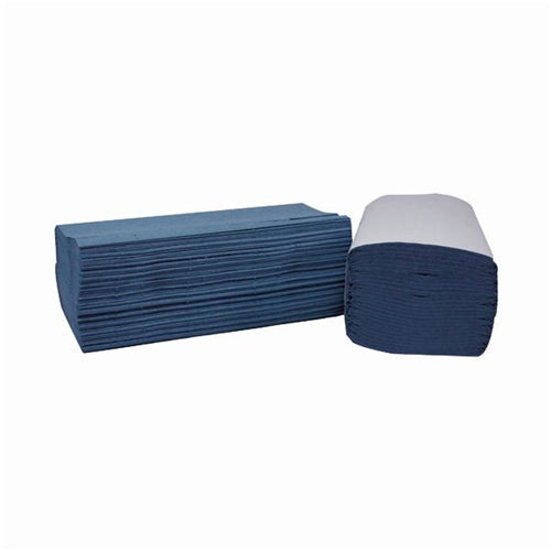 2Work 1-Ply I-Fold Hand Towels Blue 20 x 180 Sheets (Pack of 3600)