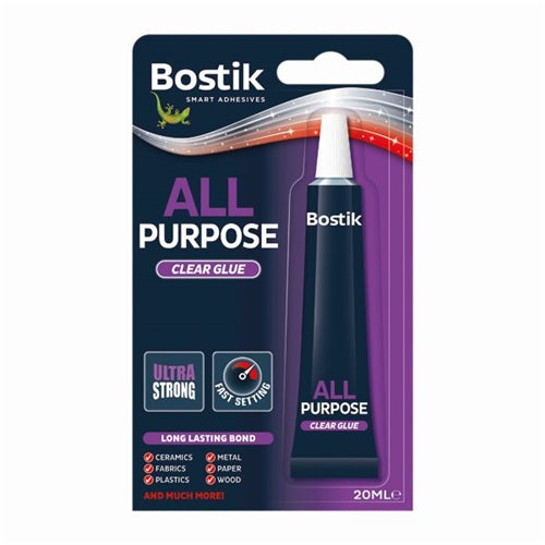 Bostik All Purpose Adhesive 20ml Clear (Pack of 6)