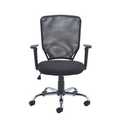 Jemini Low Back Operator Mesh Back Chair 600x600x940-1030mm Black