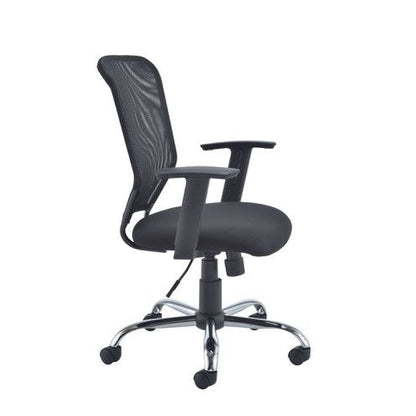 Jemini Low Back Operator Mesh Back Chair 600x600x940-1030mm Black