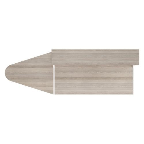 Jemini Reception Unit with Extension 1400x800x740mm Grey Oak/White