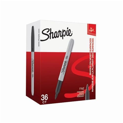 Sharpie Permanent Marker Fine Black (Pack of 36)