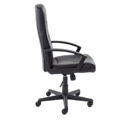 Jemini Hudson High Back Executive Chair 650x720x1050-1146mm Leather Look Black