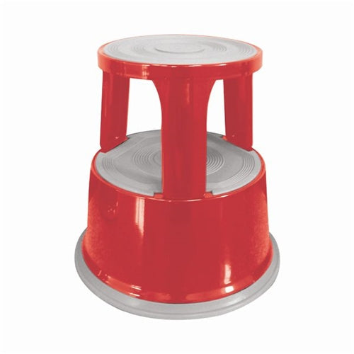 Q-Connect Red Metal Step Stool