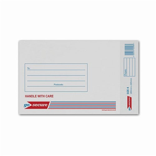 GoSecure Bubble Envelope Size 4 Internal Dimensions 170x245mm White (Pack of 100)