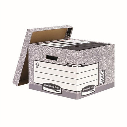 Bankers Box Storage Box Large Grey (Pack of 10)