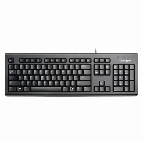 Kensington ValuKey Wired USB UK Keyboard Black