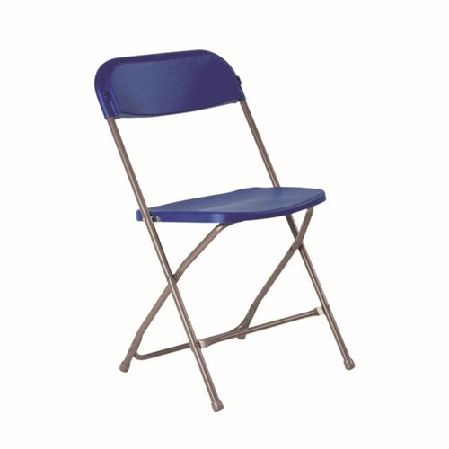 Titan Straight Back Folding Chair 445x460x870mm Blue