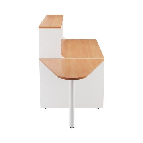 Jemini Reception Unit with Extension 1400x800x740mm Beech/White