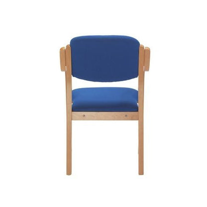 Jemini Wood Frame Chair with Arms 700x700x850mm Blue