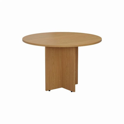 Jemini Round Meeting Table 1100x1100x730mm Nova Oak