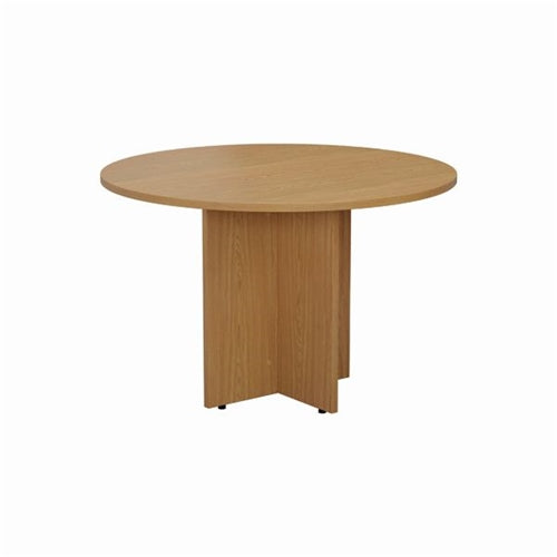 Jemini Round Meeting Table 1100x1100x730mm Nova Oak