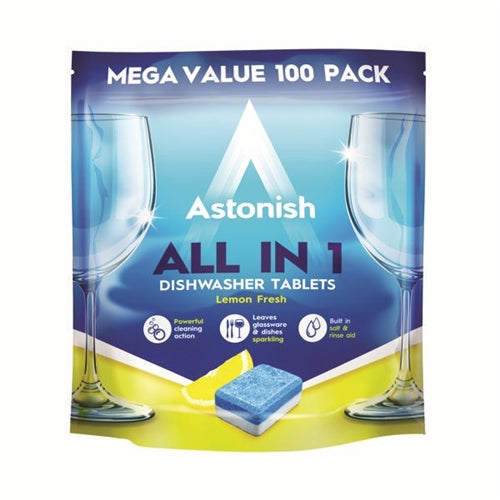 Astonish All in 1 Dishwasher Tablets Blue (Pack of 100)