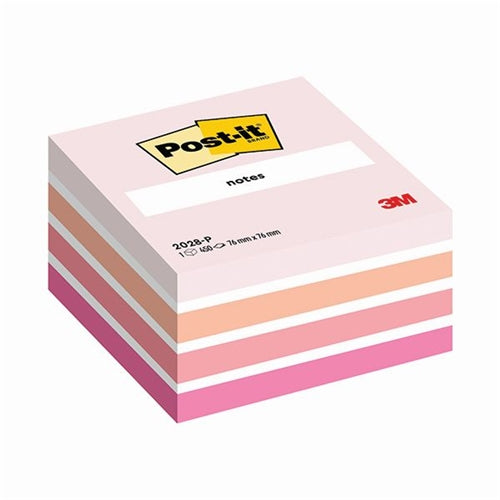 Post-it Notes Colour Cube 76 x 76mm Pastel Pink