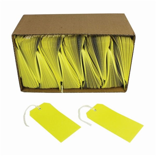 Strung Tags 120x60mm Yellow (Pack of 1000)