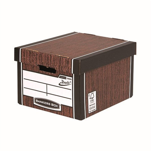 Fellowes Bankers Box Premium Presto Woodgrain (Pack of 10)