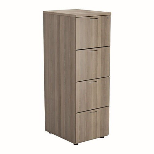 Jemini Essentials 4 Drawer Filing Cabinet 464x600x1365mm Grey Oak