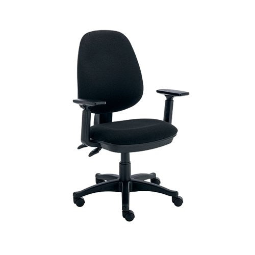 Polaris Nesta Operator Chair 2 Lever Upholstered 590x555x1090mm Black