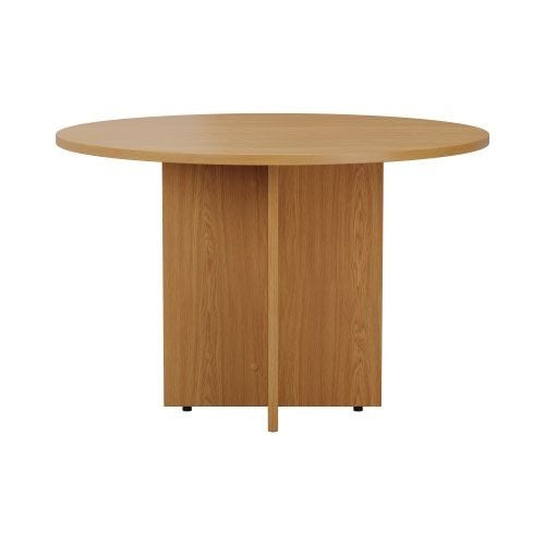 Jemini Round Meeting Table 1100x1100x730mm Nova Oak