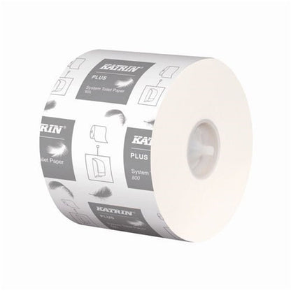 Katrin Plus System Toilet Paper 800 White (Pack of 36)