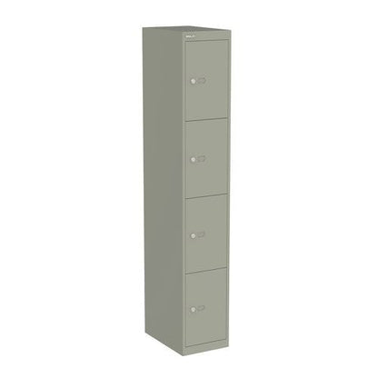 Bisley 4 Door Locker 305x457x1802mm Goose Grey