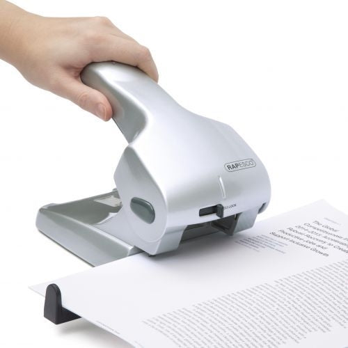 Rapesco Zero-65 Heavy Duty Hole Punch Capacity 65 Sheets Silver