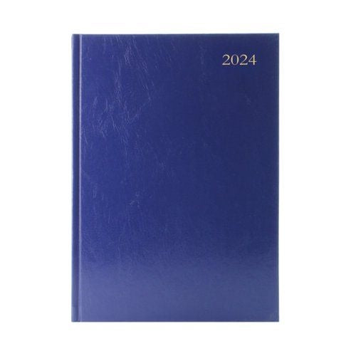 Desk Diary Week To View A5 Blue 2024