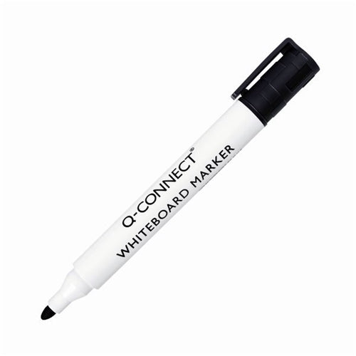 Q-Connect Drywipe Marker Pen Black (Pack of 10)