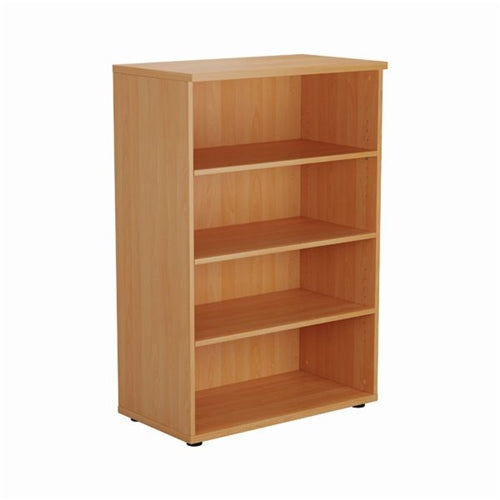 First 3 Shelf Wooden Bookcase 800x450x1200mm Beech