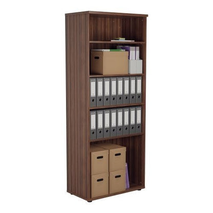 Jemini Wooden Bookcase 800x450x2000mm Dark Walnut