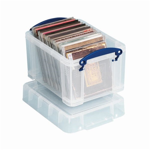 Really Useful 3L Plastic Storage Box With Lid 245x180x160mm Clear