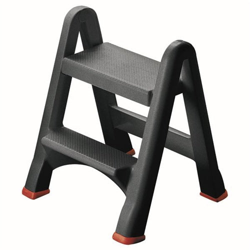 Folding Plastic Step Stool Black