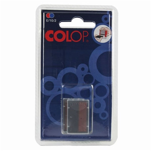 COLOP E102 Replacement Ink Pad BlueRed (Pack of 2)