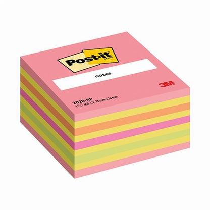 Post-it Note Sticky Notes Cube 76x76mm Neon 350 Sheets