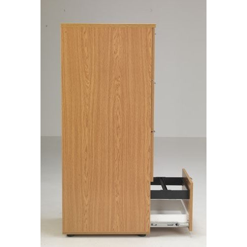 First 4 Drawer Filing Cabinet 464x600x1365mm Nova Oak