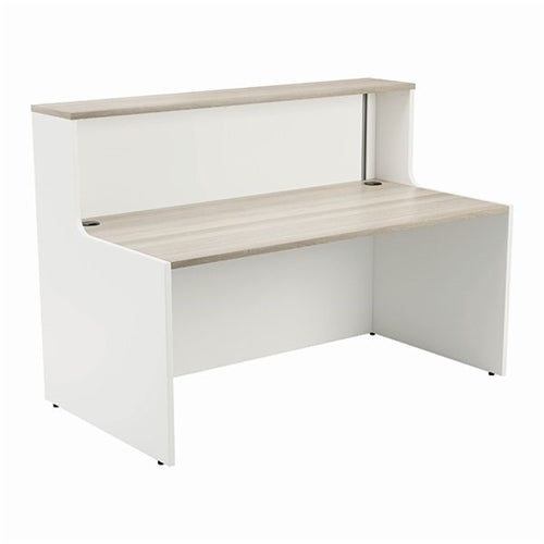 Jemini Reception Unit 1400x800x740mm Grey Oak/White