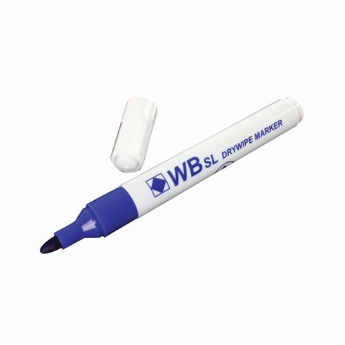 Blue Whiteboard Marker Pens Bullet Tip (Pack of 10)