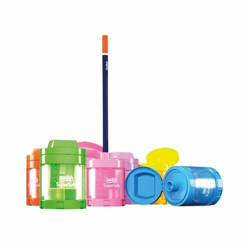 Swash Canister Pencil Sharpener Assorted (Pack of 12)