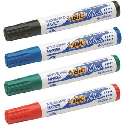 Bic Velleda 1751 Drywipe Marker Assorted (Pack of 4)